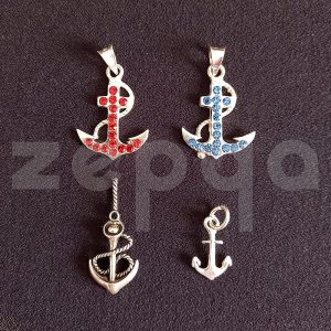 gümüş çapa kolye ucu