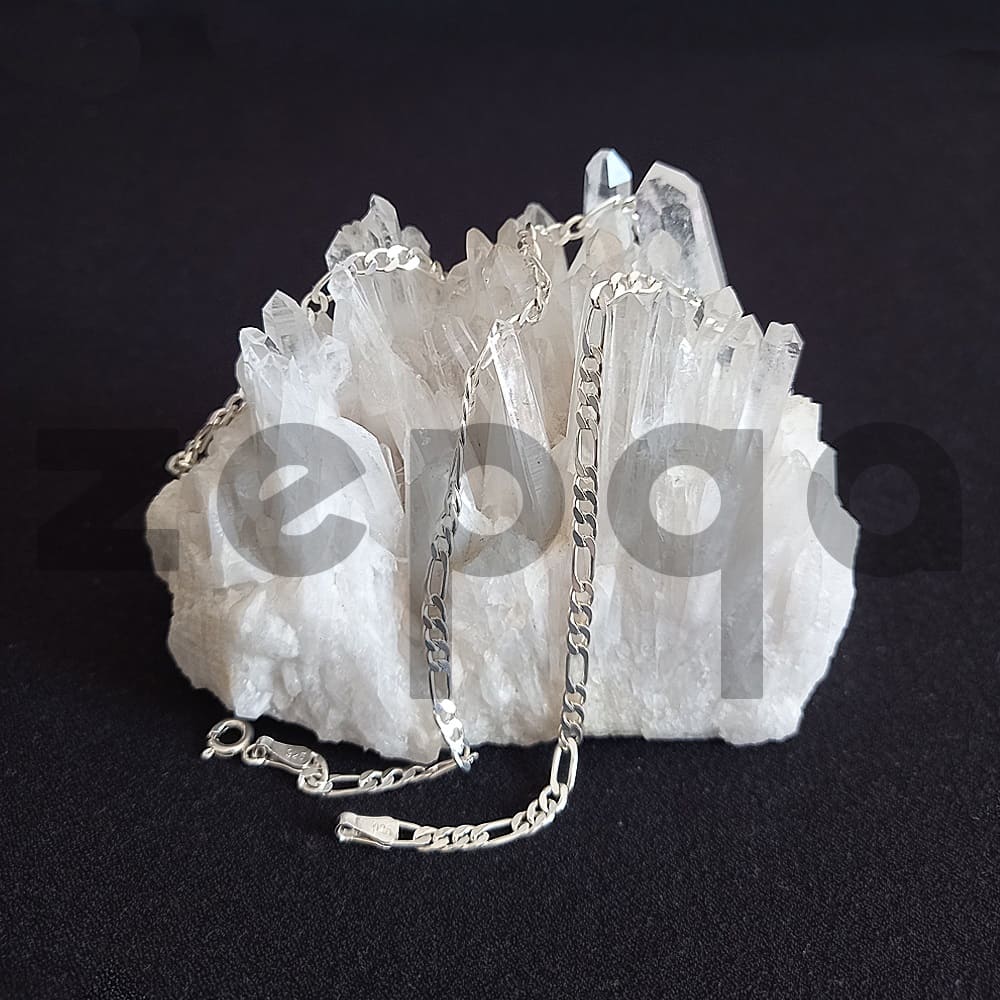 Gümüş Zincir Halkalı Kolye 50cm