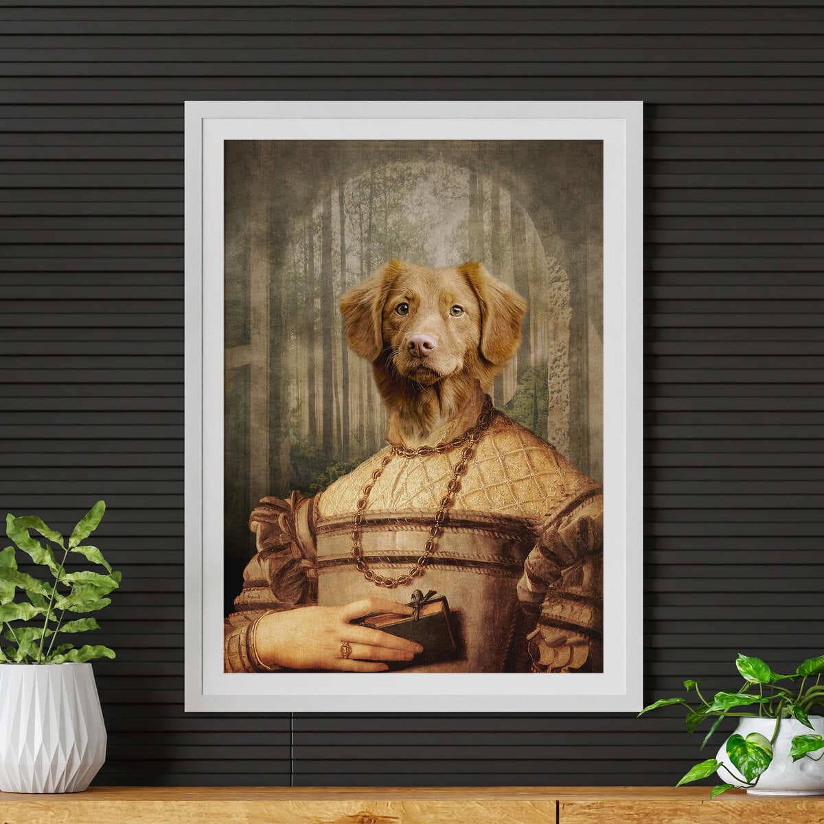 Orta Çağ Lady Evcil Hayvan Dijital Portre Tasarımı