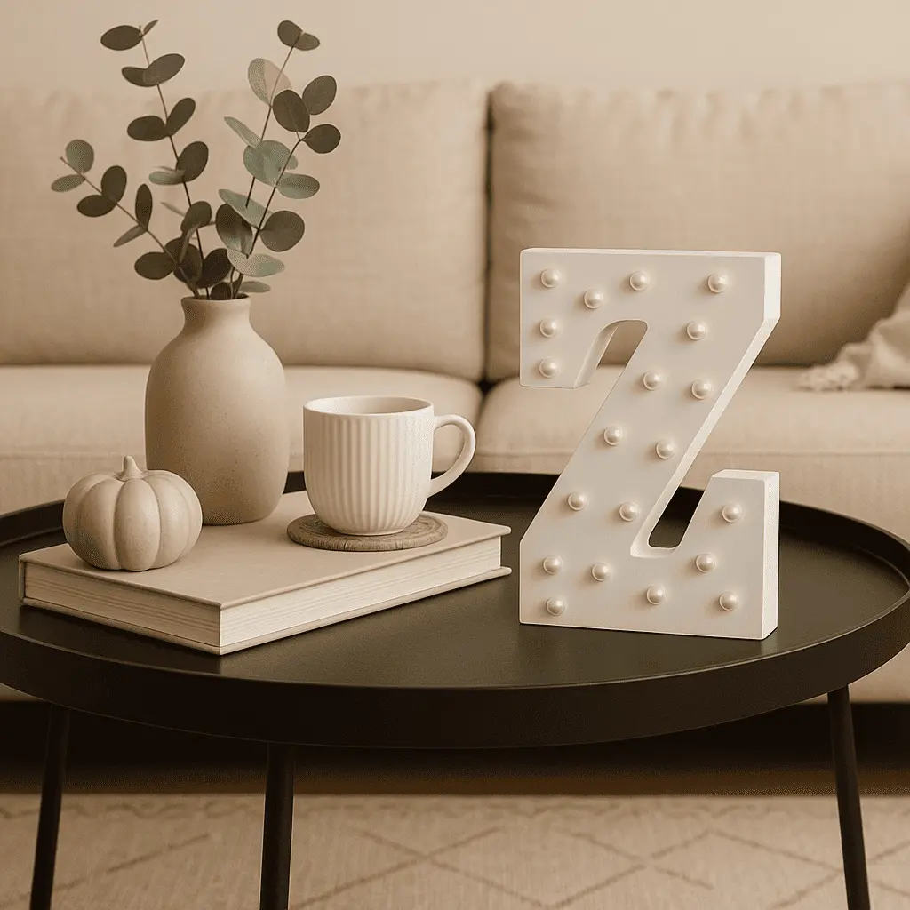 İnci Boncuk Setli Ahşap Zepqa Harf